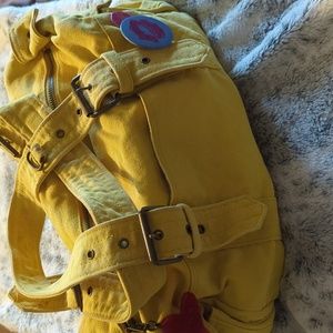Fiorucci yellow canvas purse
